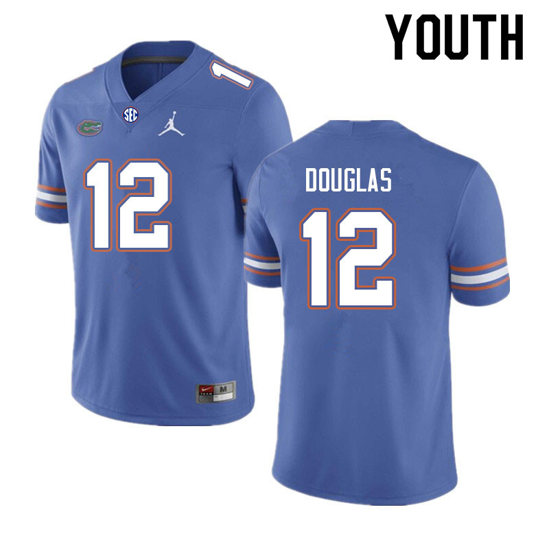 Youth #12 Caleb Douglas Florida Gators College Football Jerseys Sale-Royal